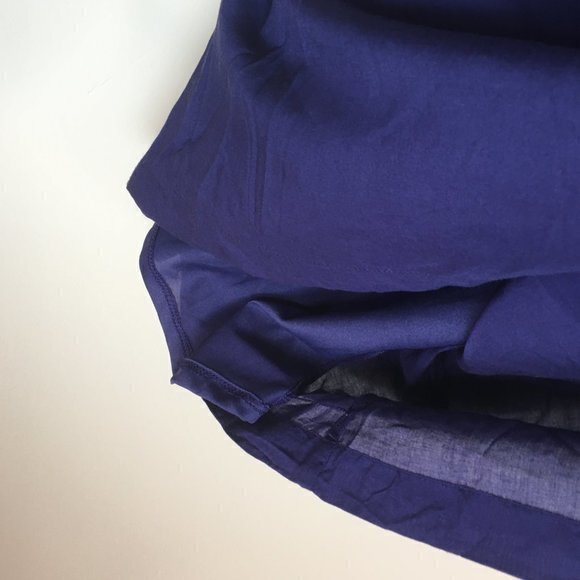 LOFT ANN TAYLOR COLOR BLOCK SLEEVELESS DRESS BLUE WOMENS SIZE 2 PLEATED … - Picture 6 of 7